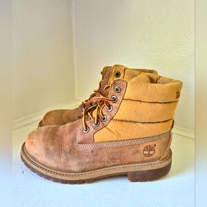 Timberland Boys Leather Boots Size 2